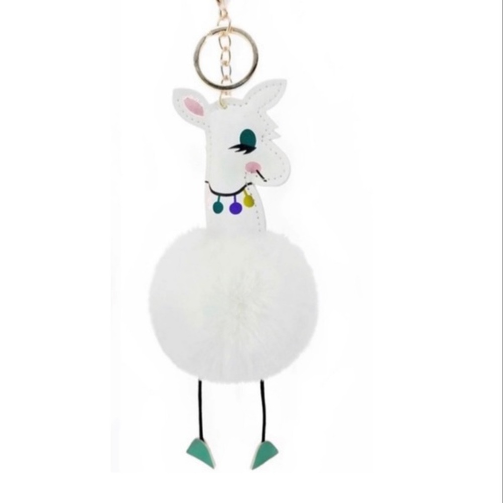 POM POM LLAMA KEYCHAIN NWT